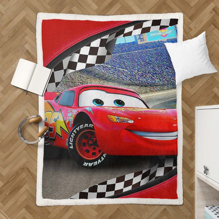 Cars 95 Lightyear Lightning McQueen 01 Decke - Fleecedecke – Bild 3