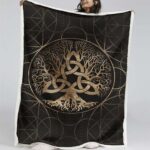 Keltischer Lebensbaum Decke – Fleecedecke