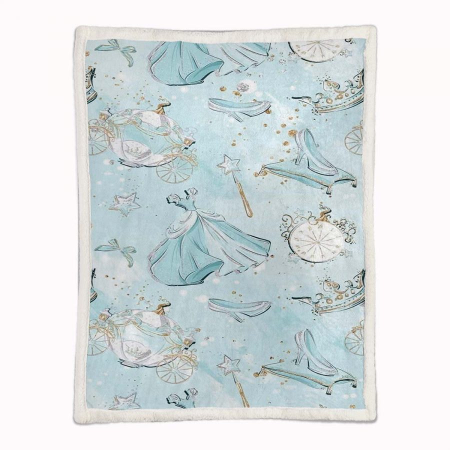 Cinderella Disney Prinzessin Muster 01 Decke - Fleecedecke – Bild 2