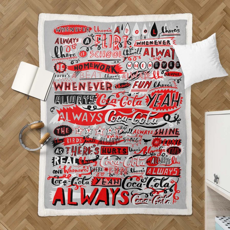 Coca Cola Spaß Decke - Fleecedecke – Bild 3