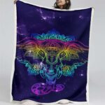 Bunter Elefantenstil 02 Decke – Fleecedecke