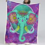Bunter Elefantenstil Decke – Fleecedecke