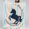Buntes Einhorn 1001 Decke - Fleecedecke