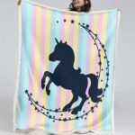 Buntes Einhorn 1001 Decke – Fleecedecke