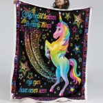 Buntes Einhorn 1003 Decke – Fleecedecke