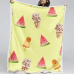 Creme Wassermelone Muster Ideen Dekor Kinderzimmer Decke – Fleecedecke