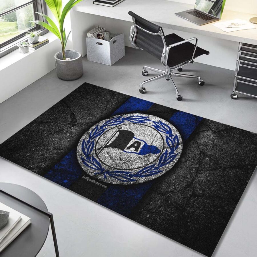 DSC Arminia Bielefeld Fc blau schwarz weiß 03 Teppich