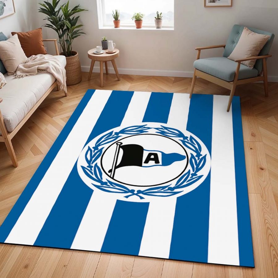 DSC Arminia Bielefeld Fc blau weißer Hintergrund 02 Teppich – Bild 2