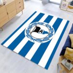 DSC Arminia Bielefeld Fc blau weißer Hintergrund 02 Teppich