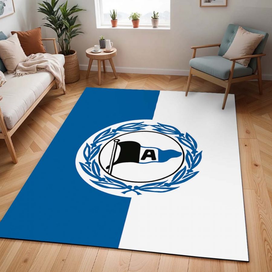 DSC Arminia Bielefeld Fc blau-weißer Hintergrund Teppich – Bild 2