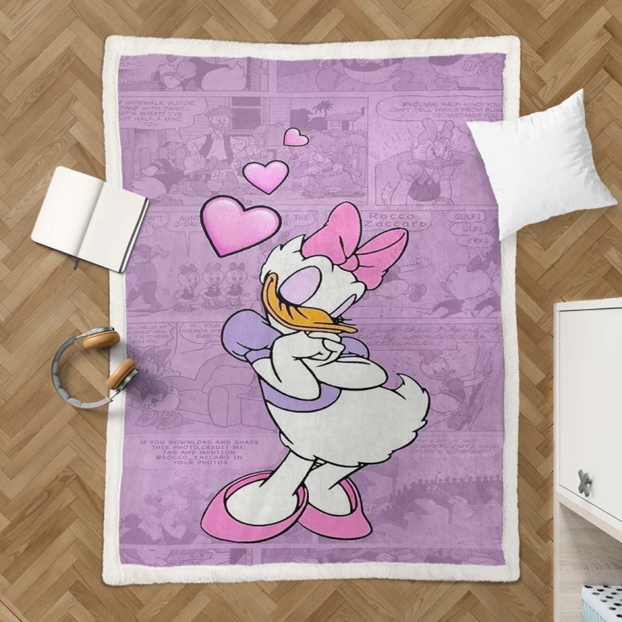 Daisy Duck süß 03 Decke - Fleecedecke – Bild 3