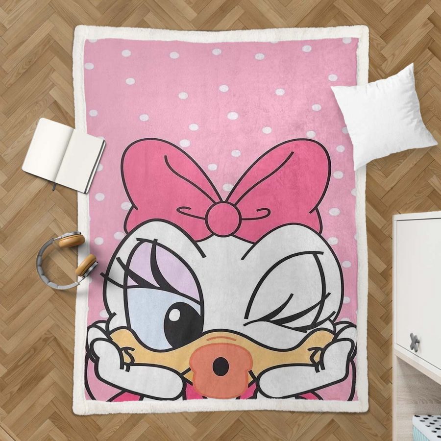Daisy Duck süß 05 Decke - Fleecedecke – Bild 3