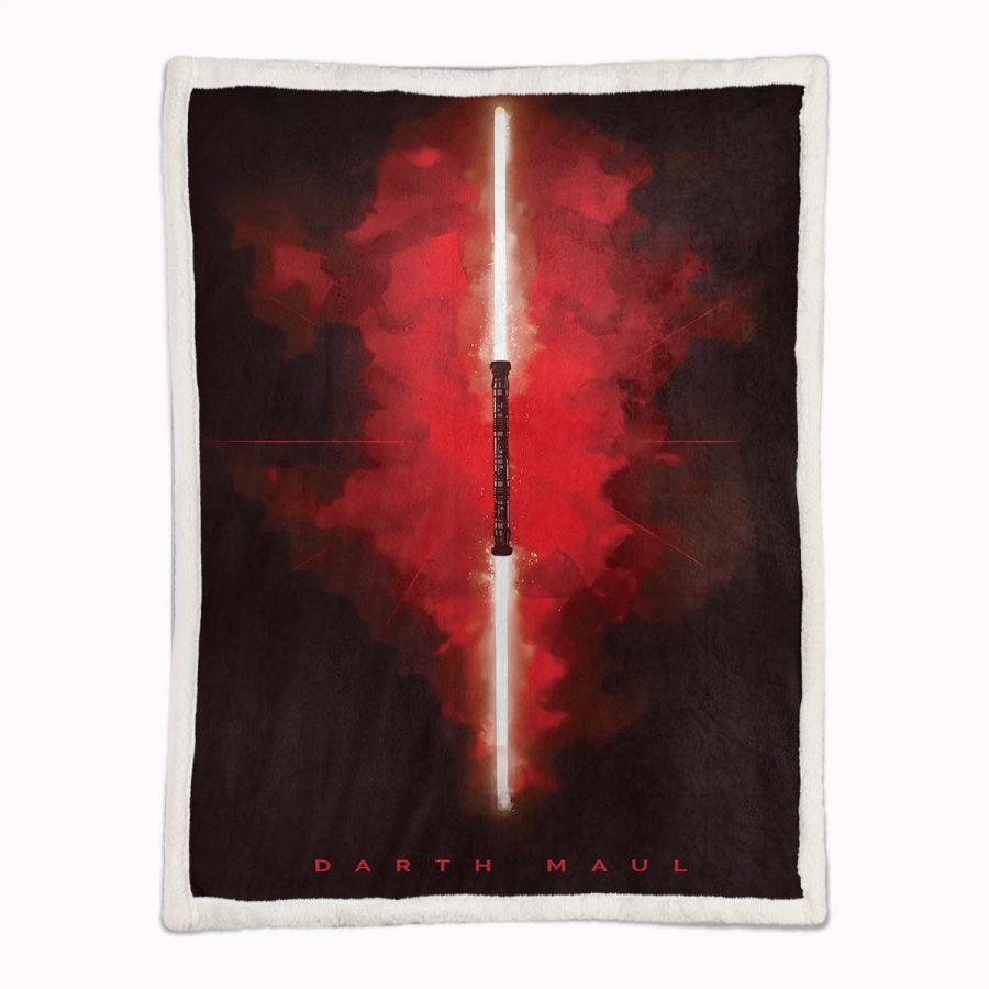 Darth Vader Rotes Lichtschwert 02 Decke - Fleecedecke – Bild 2