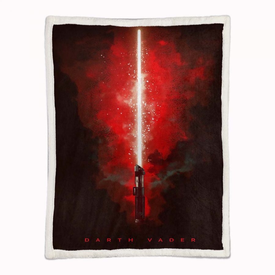 Darth Vader Rotes Lichtschwert Decke - Fleecedecke – Bild 2