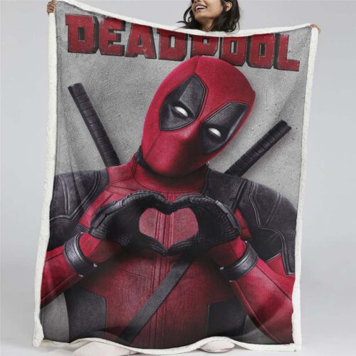 Deadpool Liebe 04 Decke - Fleecedecke