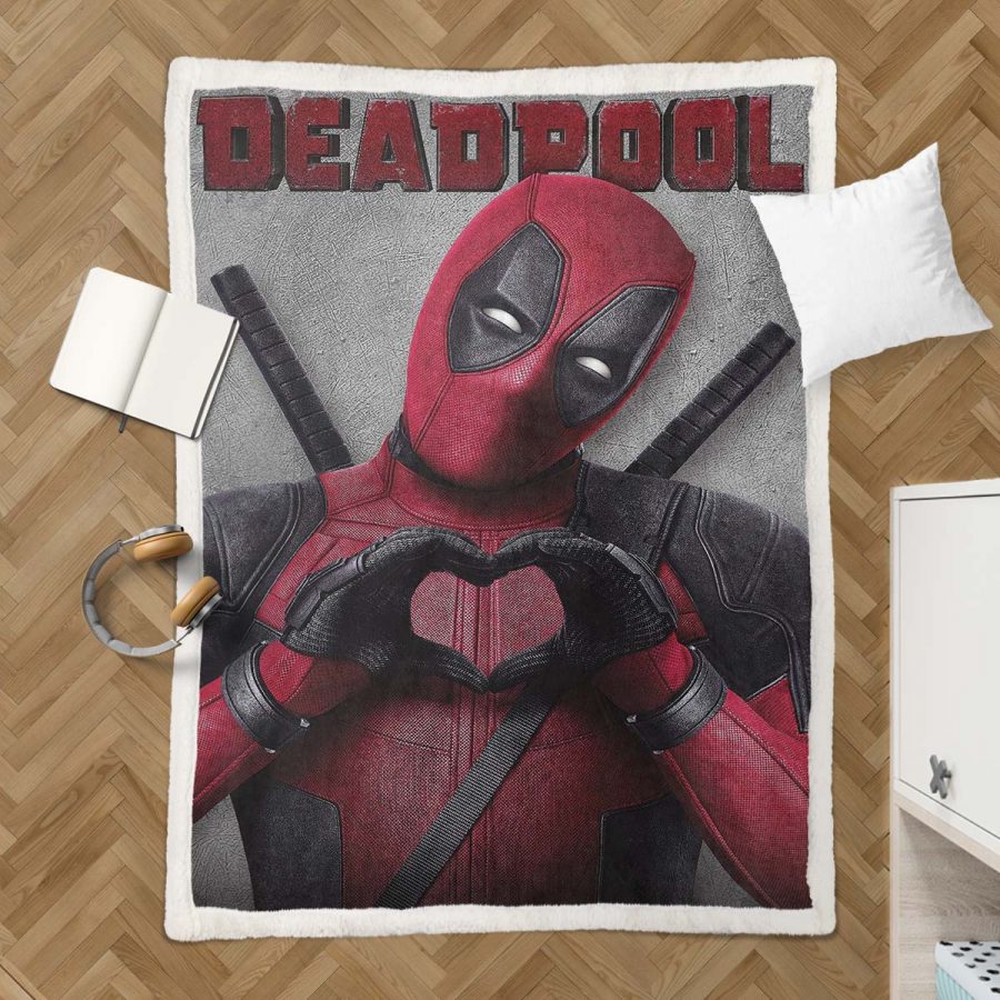Deadpool Liebe 04 Decke - Fleecedecke – Bild 3