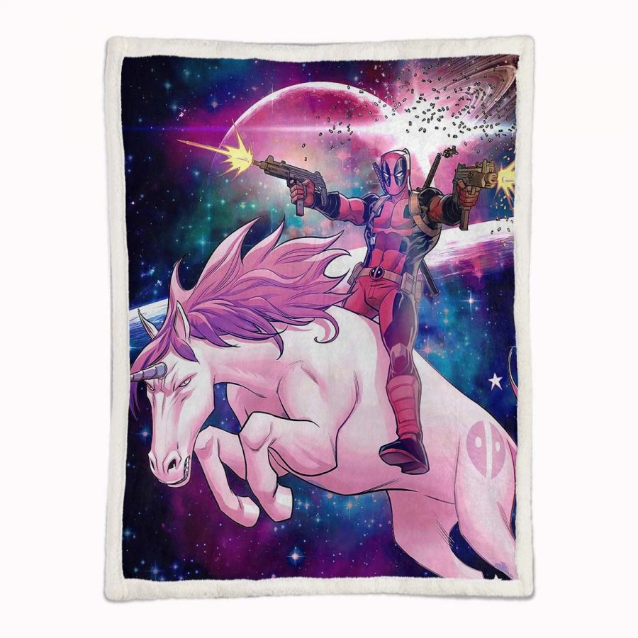 Deadpool Einhorn 03 Decke - Fleecedecke – Bild 2