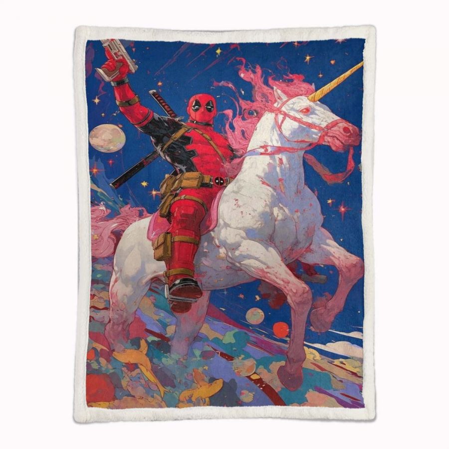 Deadpool-Einhorn 10 Decke - Fleecedecke – Bild 2
