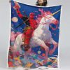 Deadpool-Einhorn 10 Decke - Fleecedecke