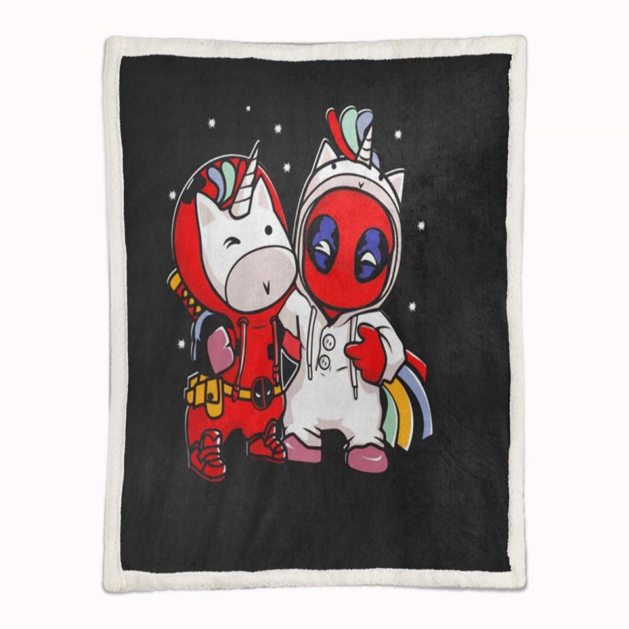 Deadpool-Einhorn 13 Decke - Fleecedecke – Bild 2