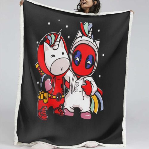Deadpool-Einhorn 13 Decke - Fleecedecke
