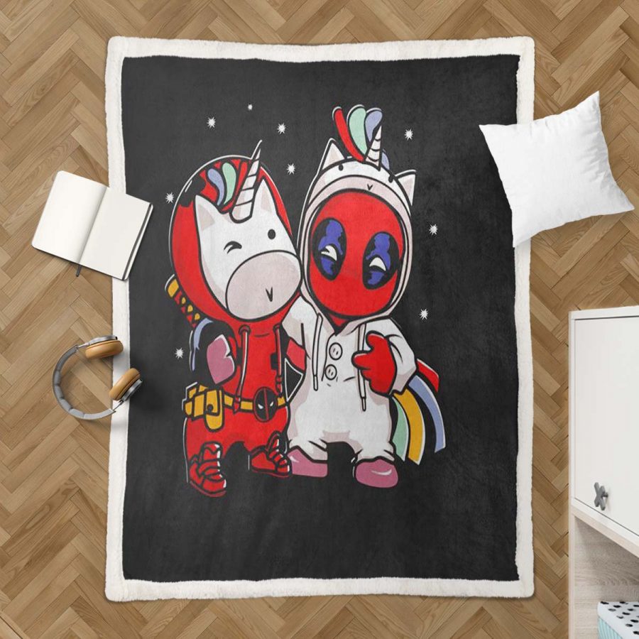 Deadpool-Einhorn 13 Decke - Fleecedecke – Bild 3