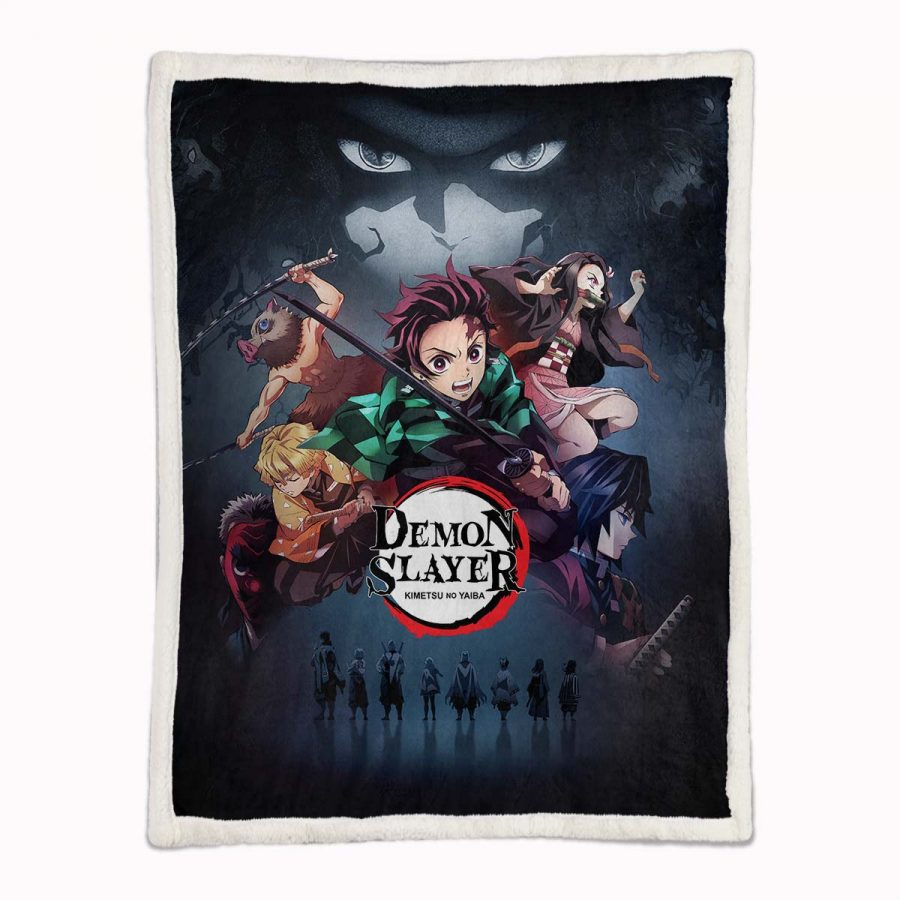 Demon Slayer alle Charaktere 01 Decke - Fleecedecke – Bild 2