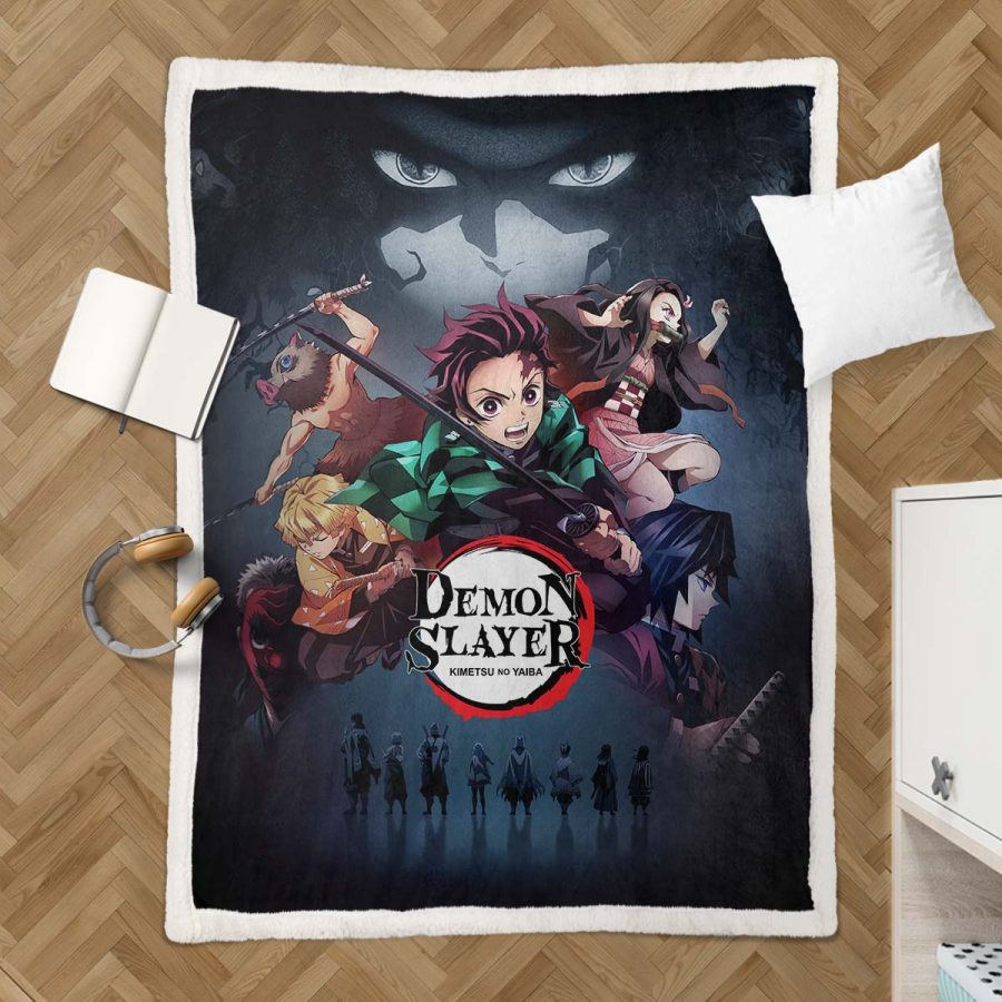 Demon Slayer alle Charaktere 01 Decke - Fleecedecke – Bild 3