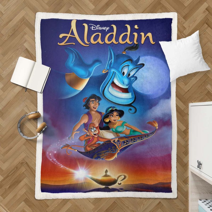 Disney Aladdin Alle Charaktere Decke - Fleecedecke – Bild 3