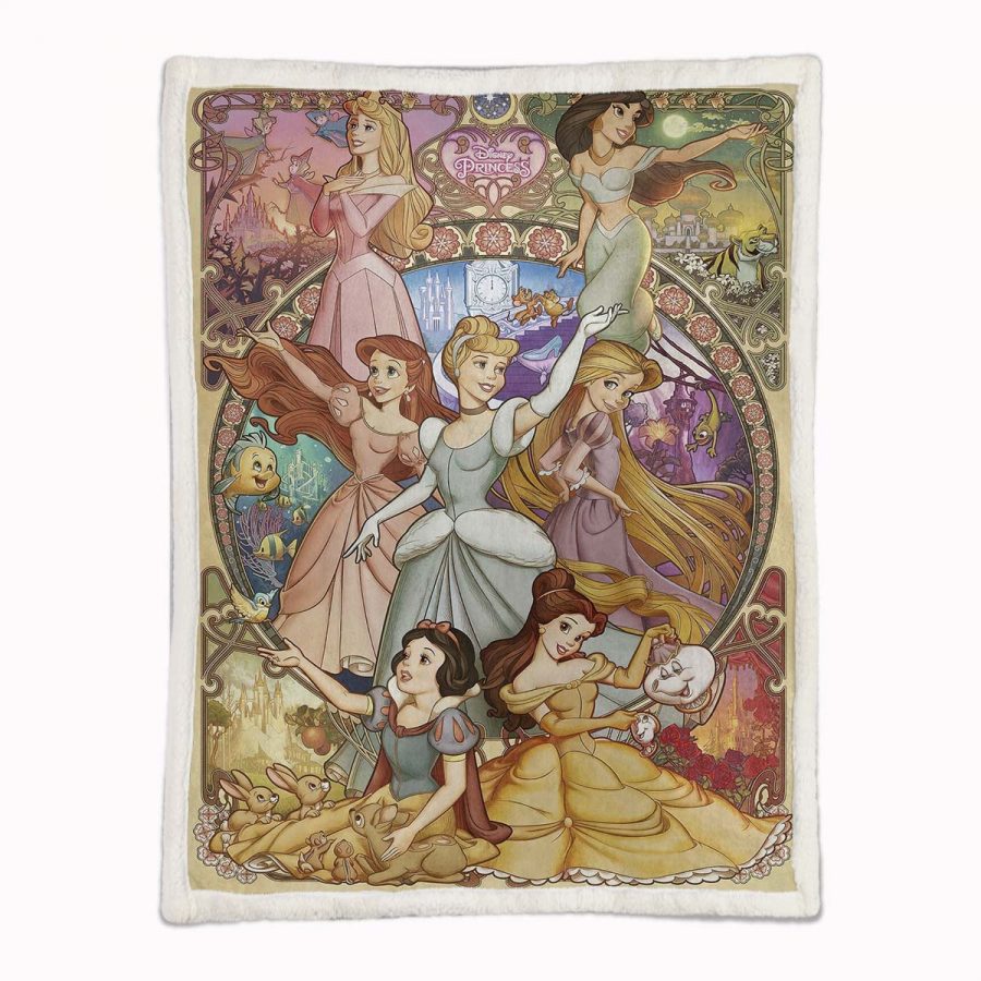 Disney Alle Prinzessinnen 1004 Decke - Fleecedecke – Bild 2