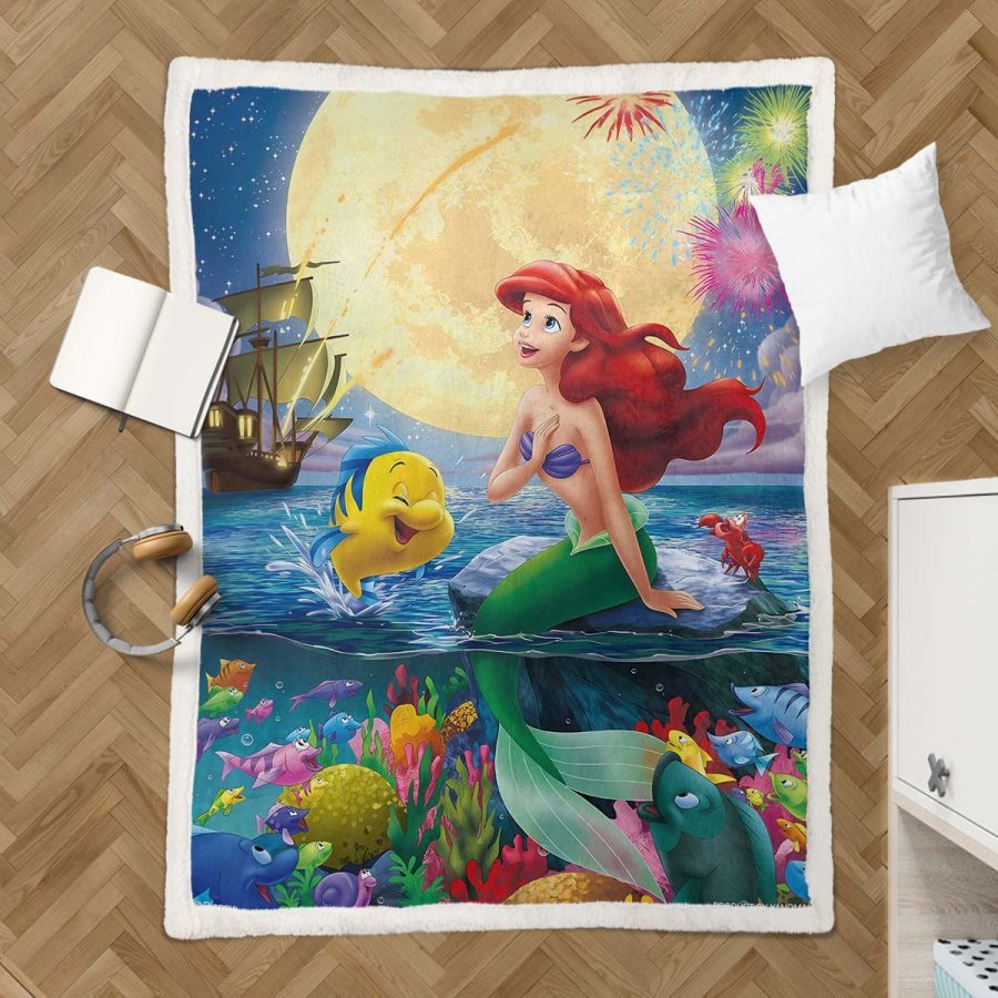 Disney Arielle, die Meerjungfrau 05 Decke - Fleecedecke – Bild 3