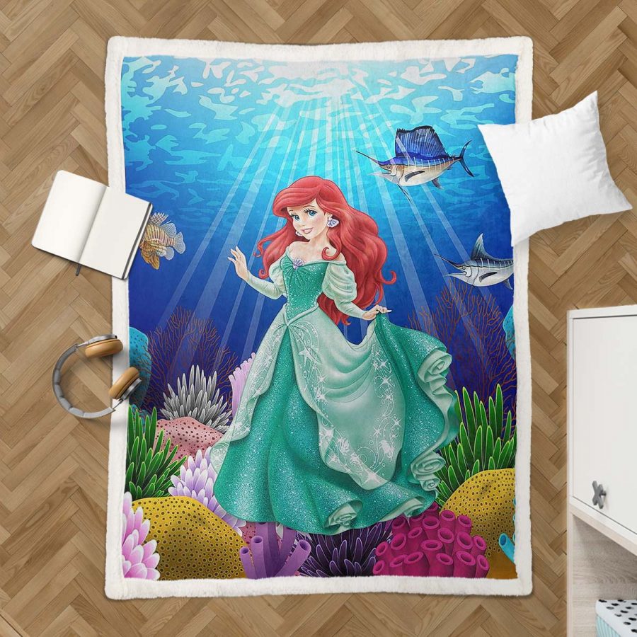 Disney Arielle, die Meerjungfrau 4 Decke - Fleecedecke – Bild 3