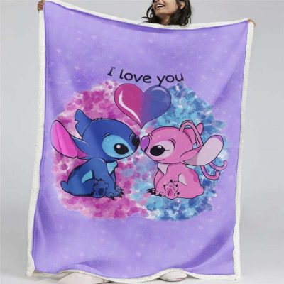 Disney Lilo und Stitch Figur 12 Decke - Fleecedecke