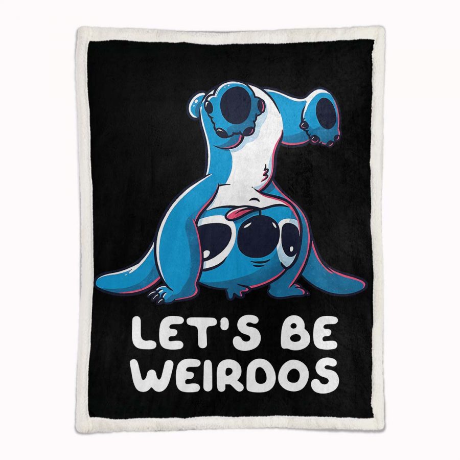 Disney Lilo und Stitch Figur Let be Weirdos Decke - Fleecedecke – Bild 2
