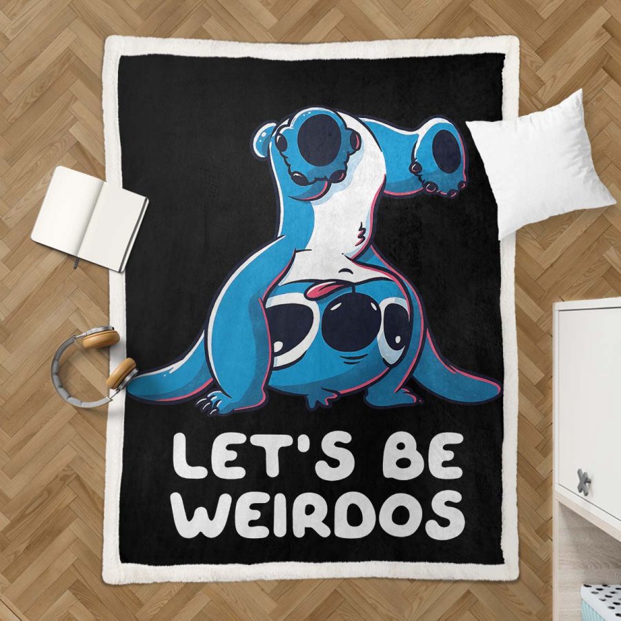 Disney Lilo und Stitch Figur Let be Weirdos Decke - Fleecedecke – Bild 3