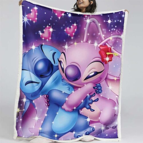 Disney Lilo und Stitch Figuren 18 Decke - Fleecedecke
