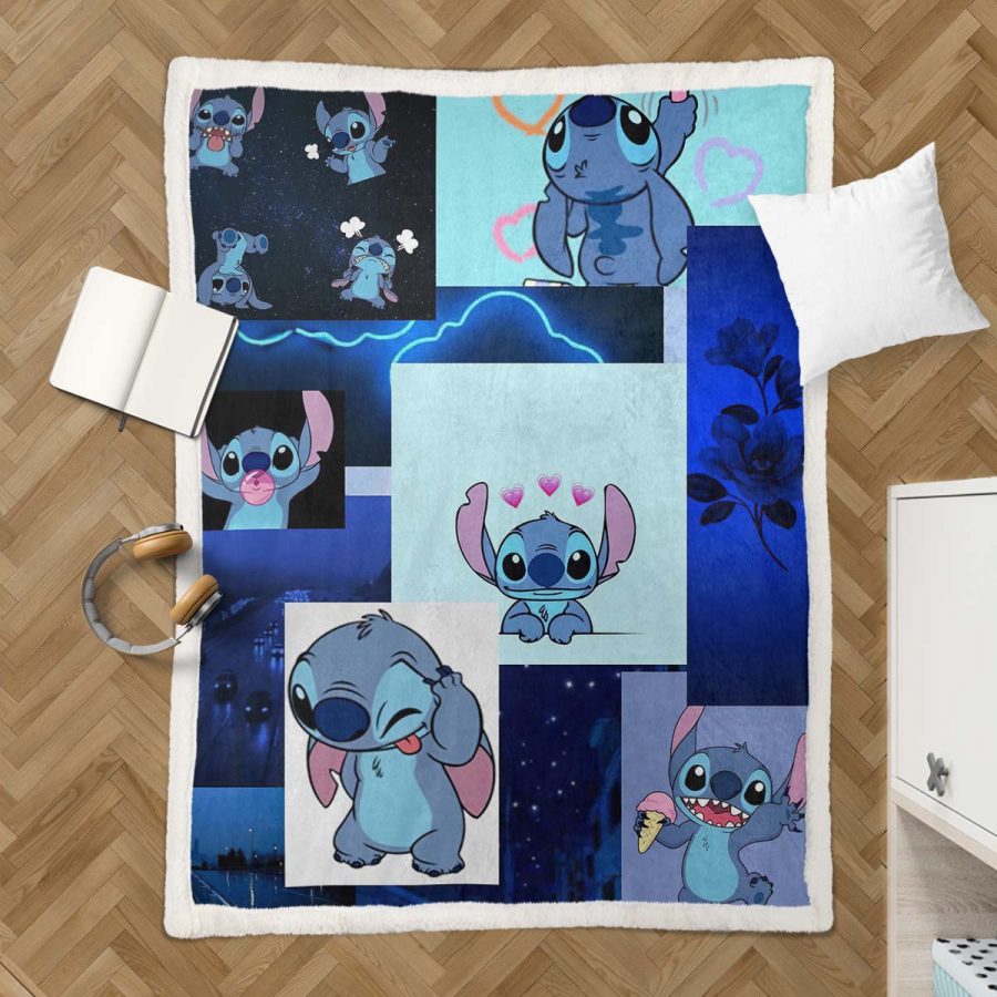 Disney Lilo und Stitch Figuren 19 Decke - Fleecedecke – Bild 3