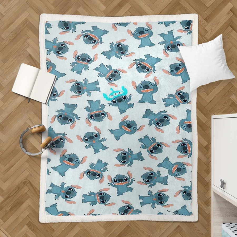 Disney Lilo und Stitch Figuren 21 Decke - Fleecedecke – Bild 3