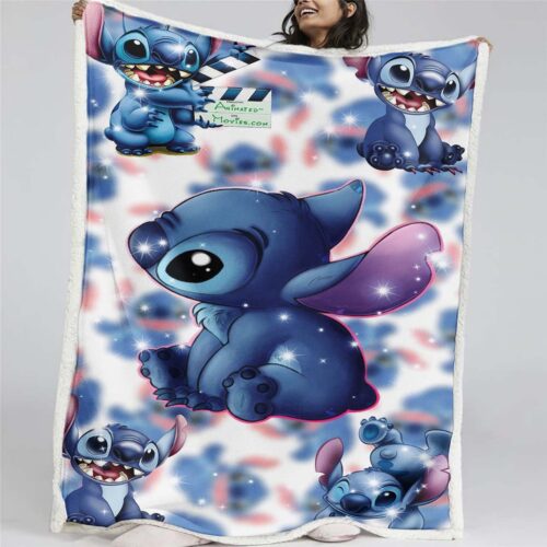 Disney Lilo und Stitch Figuren 22 Decke - Fleecedecke