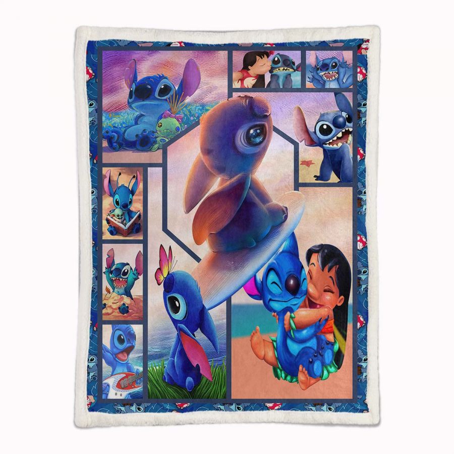 Disney Lilo und Stitch Figuren 23 Decke - Fleecedecke – Bild 2