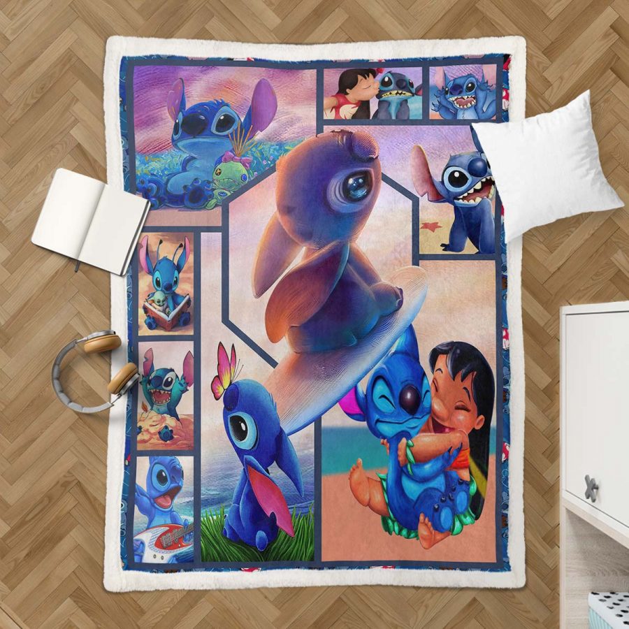 Disney Lilo und Stitch Figuren 23 Decke - Fleecedecke – Bild 3