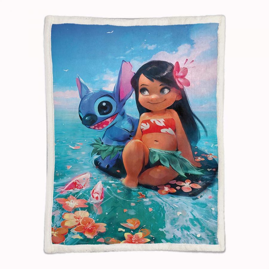 Disney Lilo und Stitch Figuren 25 Decke - Fleecedecke – Bild 2
