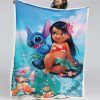 Disney Lilo und Stitch Figuren 25 Decke - Fleecedecke