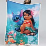 Disney Lilo und Stitch Figuren 25 Decke – Fleecedecke