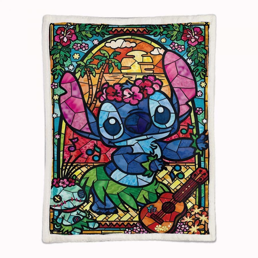 Disney Lilo und Stitch Figuren 26 Decke - Fleecedecke – Bild 2