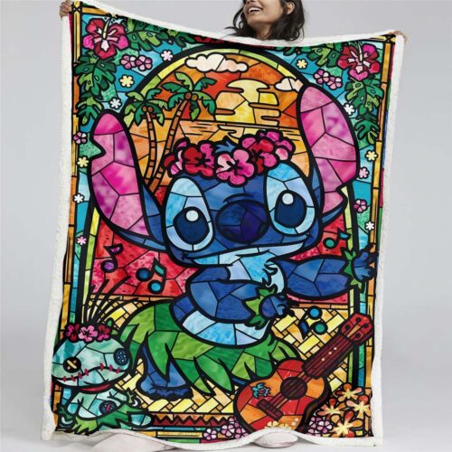 Disney Lilo und Stitch Figuren 26 Decke - Fleecedecke