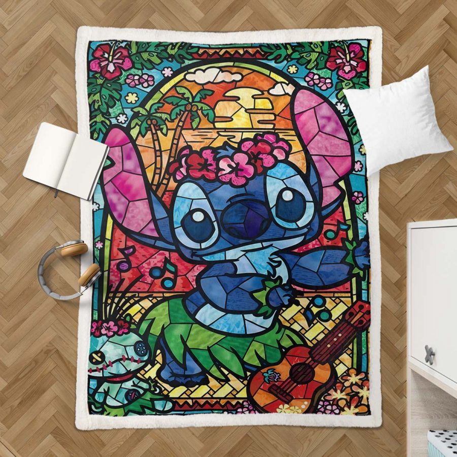 Disney Lilo und Stitch Figuren 26 Decke - Fleecedecke – Bild 3
