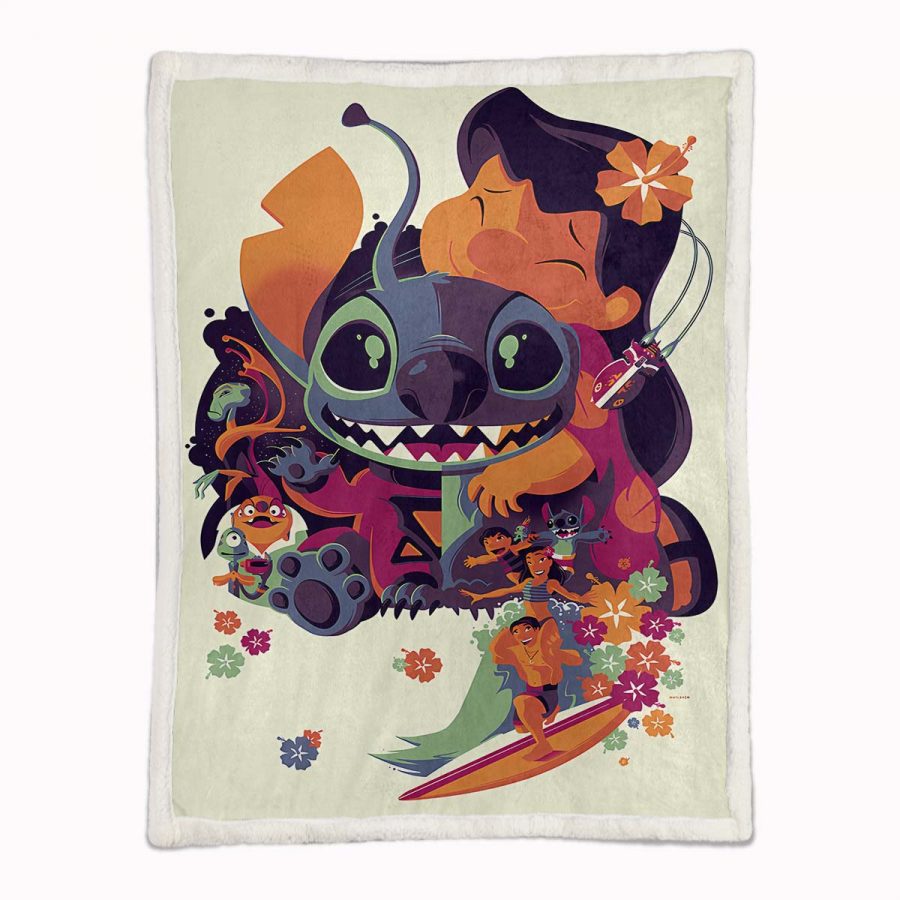 Disney Lilo und Stitch Figuren 28 Decke - Fleecedecke – Bild 2