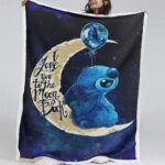 Disney Lilo und Stitch Ich liebe dich bis zum Mond 04 Decke – Fleecedecke