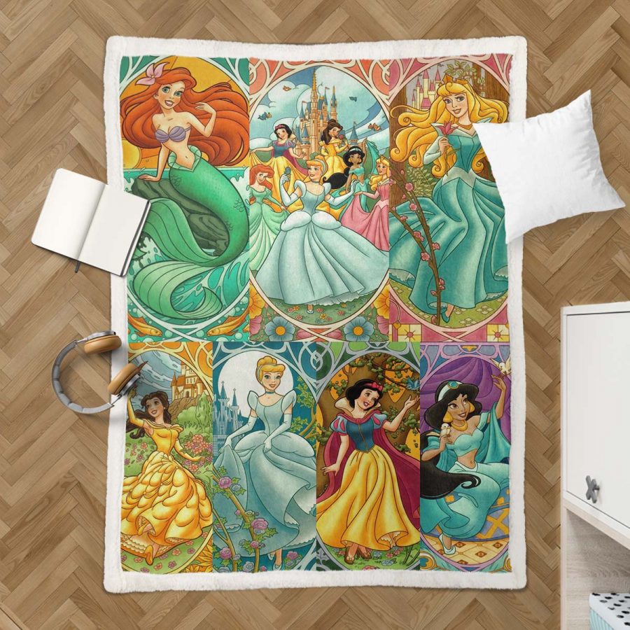 Disney Prinzessin 11 Decke - Fleecedecke – Bild 3
